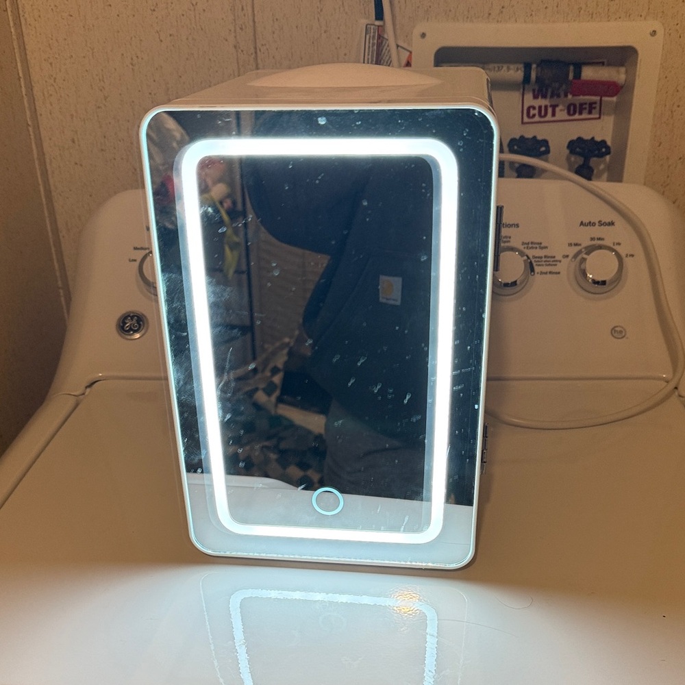 LED Vanity Mirror Mini Fridge